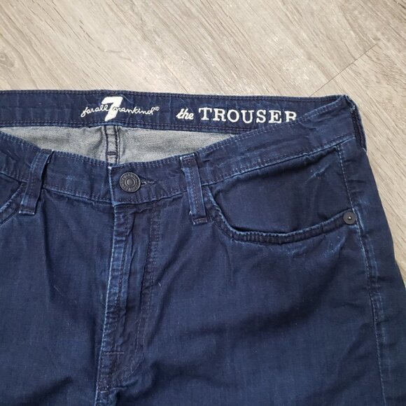 7 For All Mankind The Trouser Dark Wash Wide Leg Denim Jeans Sz 28 - Picture 5 of 9